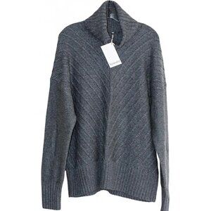 New w/Tags - Splendid Arabella Cowl Neck Pullover, Wool Blend - Grey, Large